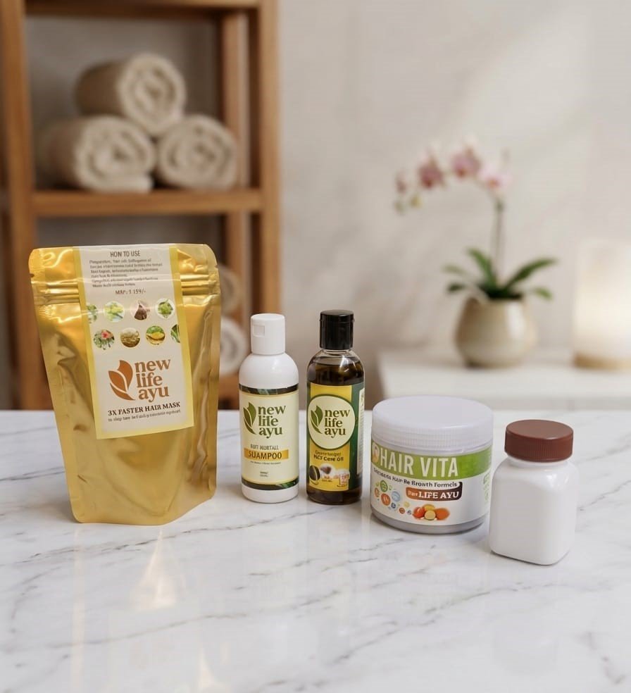 Hair Oil + Hair Mask + Hair Vita +Anti Hair Fall Shampoo + Hair Growth Tablets
